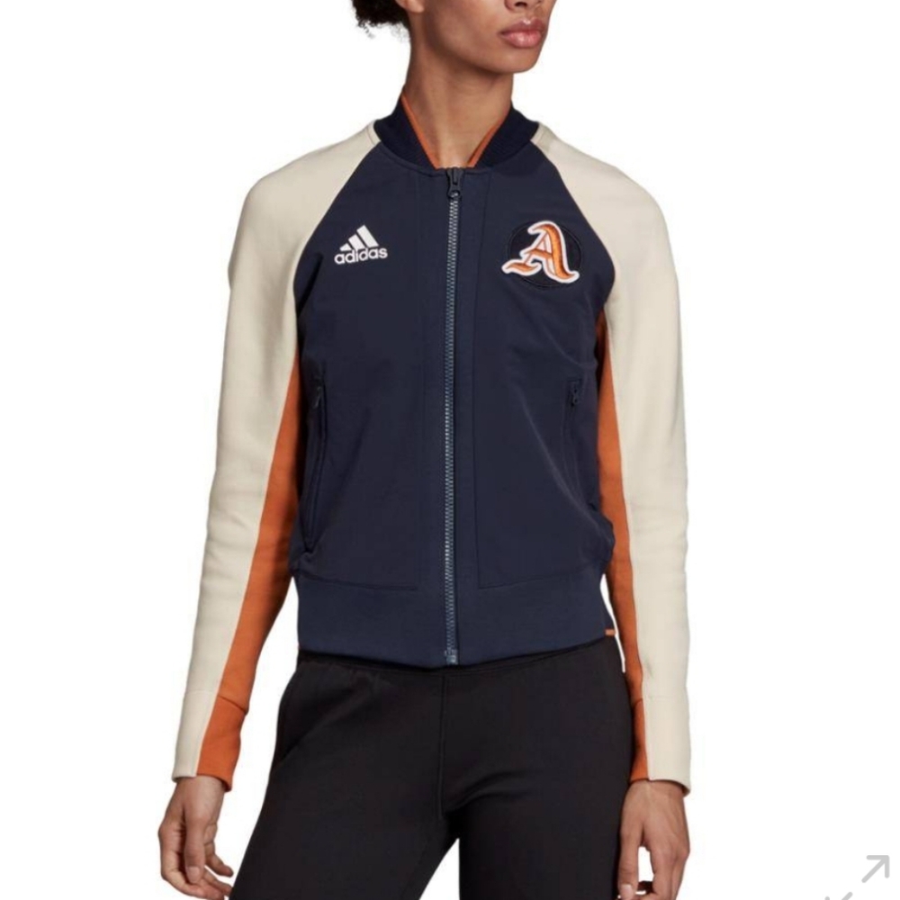 Adidas Varsity Unisex Jacket Navy Cream Athletic Style